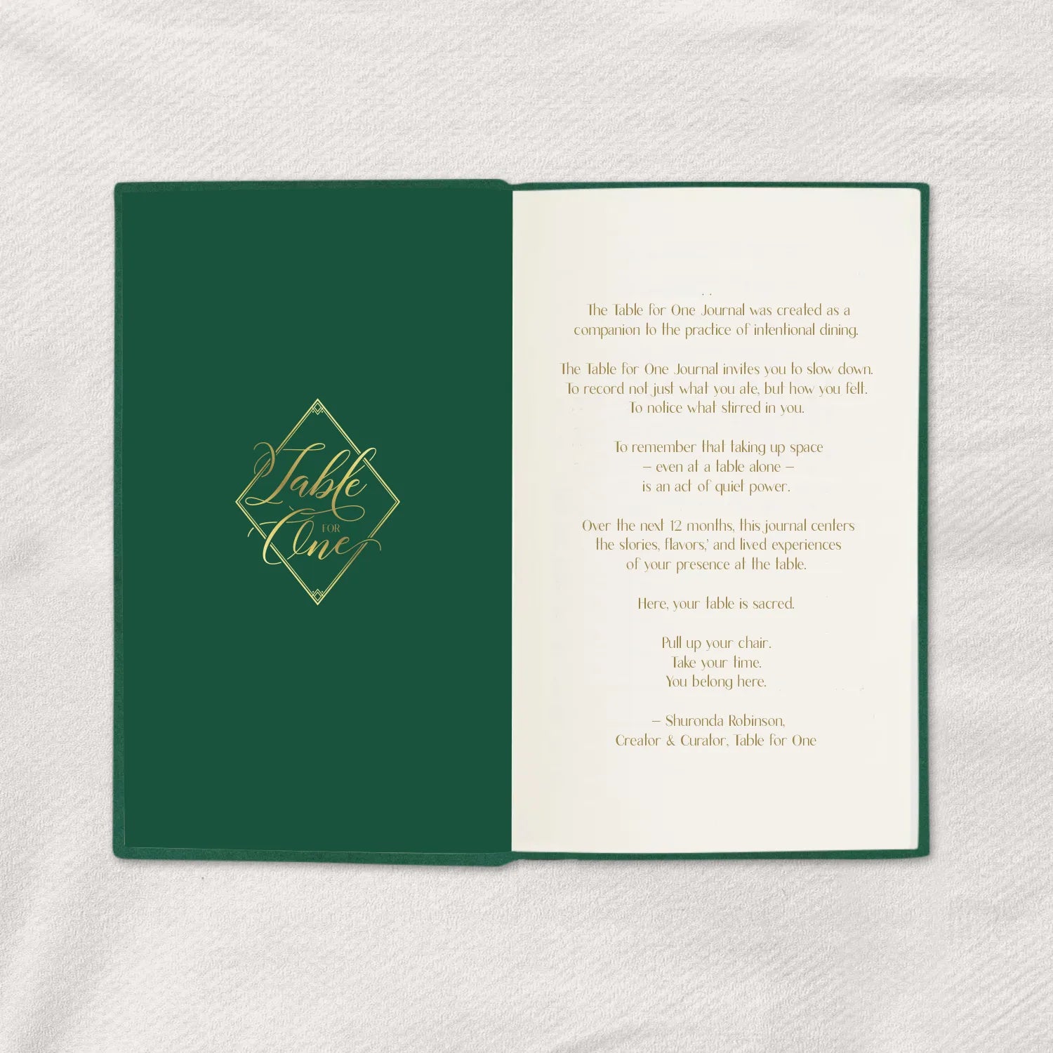 Table for One: Journal